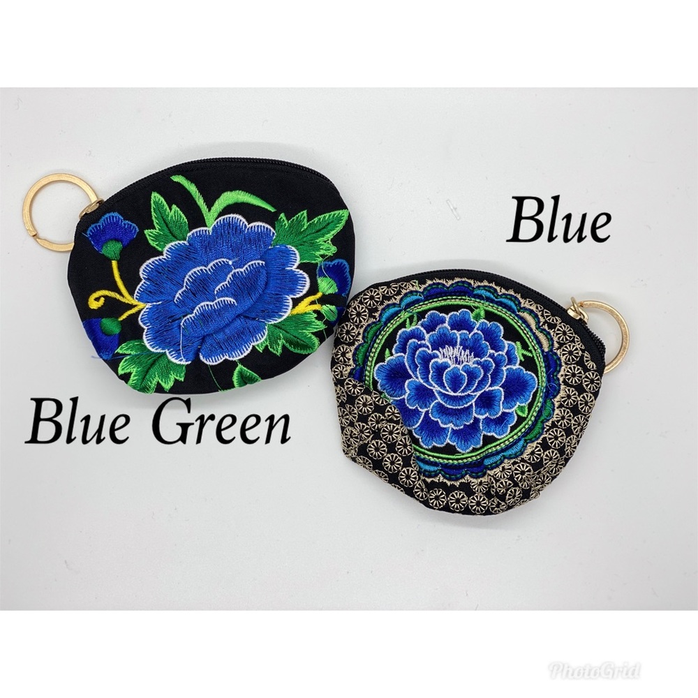 Embroidered coin wallet
